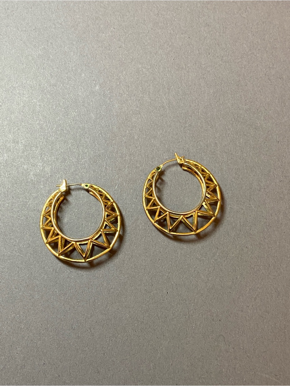 Vintage Monet gold hoop earrings
